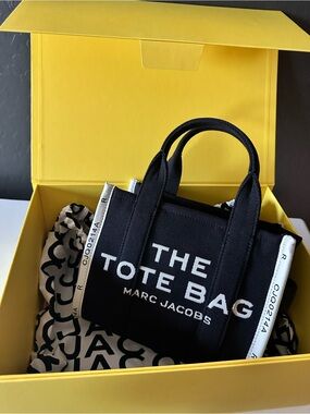 Marc Jacobs Black Canvas 'The Tote Bag' Small Carryall